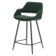 Set of 2 Chairs Worktop Eme fabric buckle green fir Base Metal VeryForma