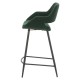 Set of 2 Chairs Worktop Eme fabric buckle green fir Base Metal VeryForma