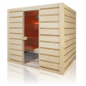 Holl's Eccolo 6-Sitzer-Sauna Komplettpaket 4,5kW Ofen und Steine inklusive