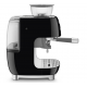 Smeg 50er Jahre Espresso-Kaffeemaschine mit Mahlwerk Schwarz Chrom