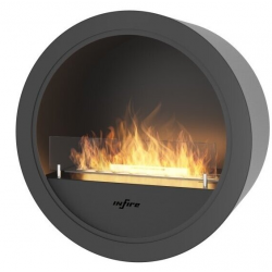 Infire Incyrcle bioethanol fireplace with glass 2 kW Black