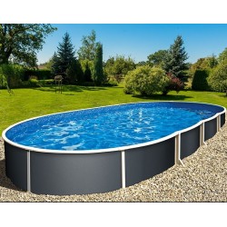 Azuro Oval Pool 5,5x3,7x1,2 Filtro a sabbia autoportante o interrato