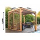 Habrita wooden pergola with removable roof and side 313x234xH217 Veneto