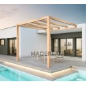 Pergola addossata in legno grezzo Burgos 4x3m 12m2