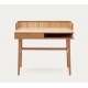 Ash wood and rattan desk table 105 x 62 Axi VeryForma