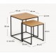 Set van 2 Ana VeryForma houten en metalen bijzettafels