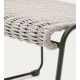 Arvin Swirl Chair in Beige Chenille Fabric and VeryForma Oak Wood Legs