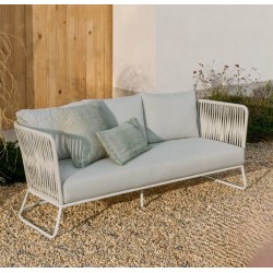 Saco 3-seater outdoor sofa in rope and steel VeryForma Saco 3-seater outdoor sofa in rope and steel VeryForma