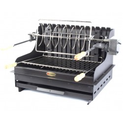Le Marquier Mendy Zwarte Stalen Barbecue met Rotisserie