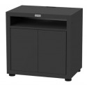 Le Marquier mobile da cucina a due ante 80x55 cm acciaio nero