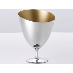 SO Symbol Champagne wastafel in gepolijst tin en gouden interieur OA1710