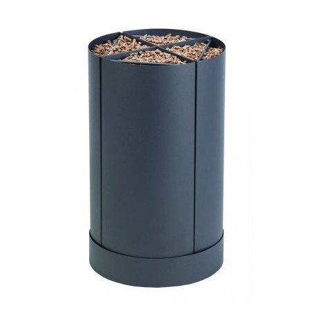 Arena almacenamiento de pellets de madera Fractio gris diseño diecinueve